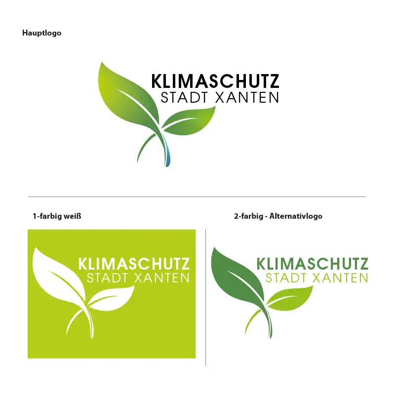 Logovarianten vom Klimaschutz Xanten